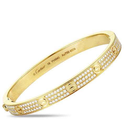 cartier 18k gold bracelet price|cartier 18k gold bangle.